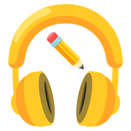 pencil and headphone