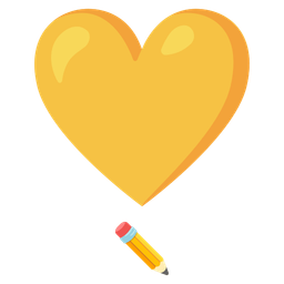 pencil and heart exclamation