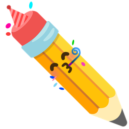 pencil and partying face