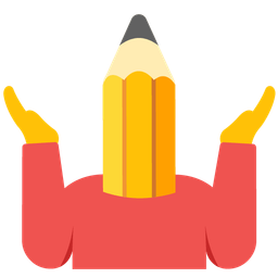 pencil and person shrugging