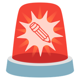 pencil and police car light