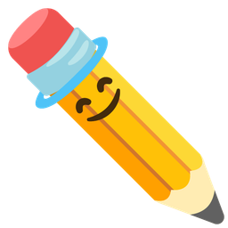 Pencil and Smiling face with halo