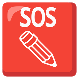 pencil and SOS button