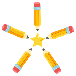 pencil and star