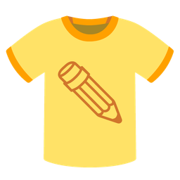 pencil and t-shirt