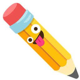 Pencil and Zany face