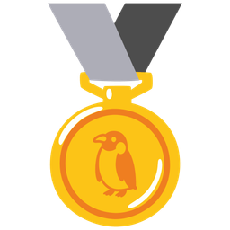 penguin and 1st place medal