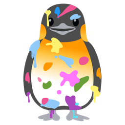 penguin and artist palette