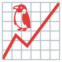 penguin and chart increasing