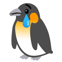 penguin and crying face