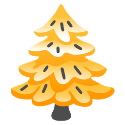 penguin and evergreen tree