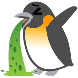 penguin and face vomiting