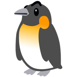 penguin and face with raised eyebrow