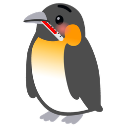 penguin and face with thermometer