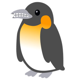 penguin and grimacing face