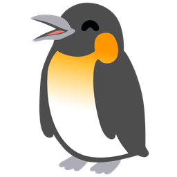 Penguin and Grinning face with smiling eyes