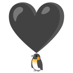 penguin and heart exclamation