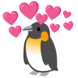 penguin and heart with arrow