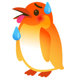 penguin and hot face