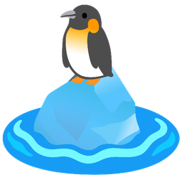 penguin and ice