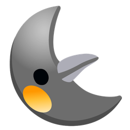 penguin and last quarter moon face