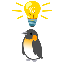 penguin and light bulb