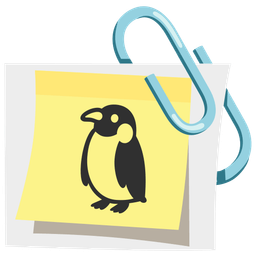 penguin and linked paperclips