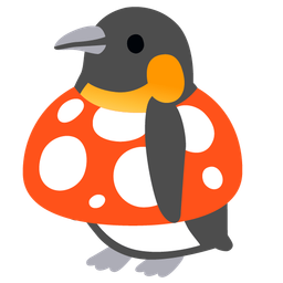 penguin and mushroom