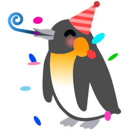 penguin and partying face