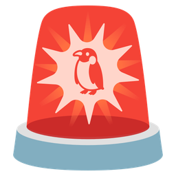 penguin and police car light