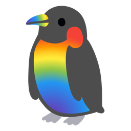 penguin and rainbow