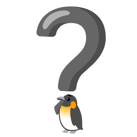 Penguin and Red question mark