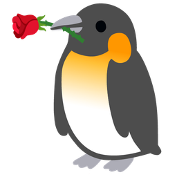 penguin and rose