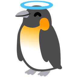 Penguin and Smiling face with halo