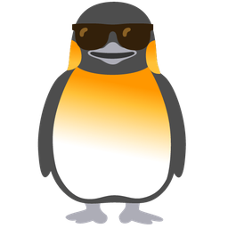 penguin and smiling face with sunglasses