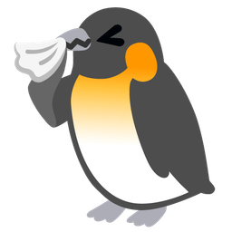 penguin and sneezing face
