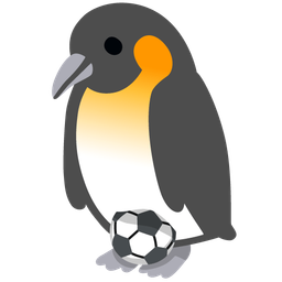 penguin and soccer ball