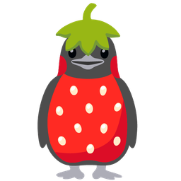 penguin and strawberry