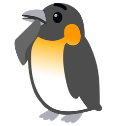 penguin and thinking face