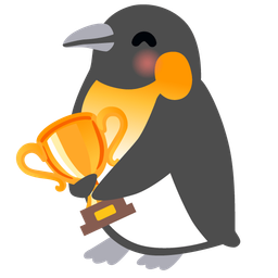 penguin and trophy