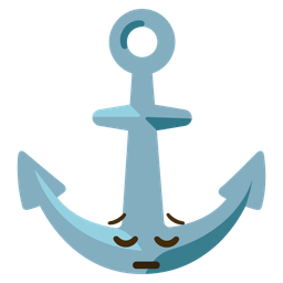 pensive face and anchor