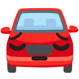 pensive face and automobile