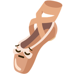 pensive face and ballet shoes