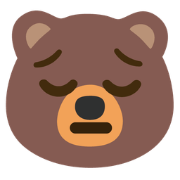 pensive face and bear