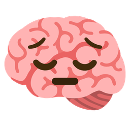 pensive face and brain