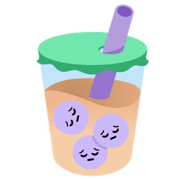 pensive face and bubble tea