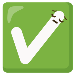 pensive face and check mark button