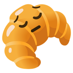 pensive face and croissant