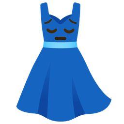 pensive face and dress