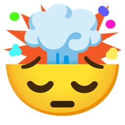 pensive face and exploding head